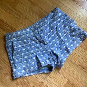 Loft cotton shorts, light blue stripes, 4” inseam